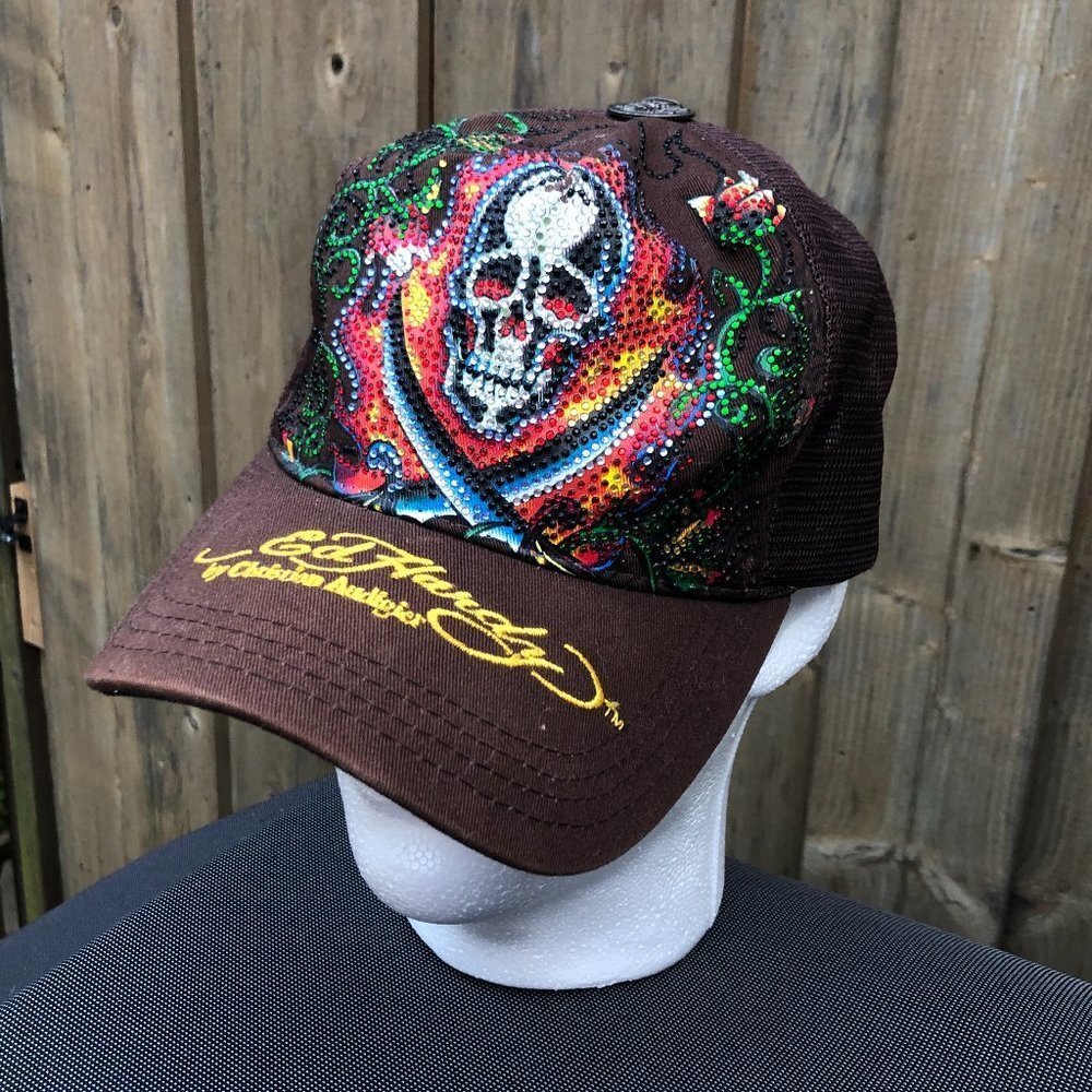 Vintage Ed Hardy By Christian Audigier Studded Hat
